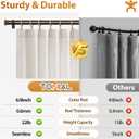 TONIAL Curtain Rods 32 to 58 Inch(2.6-4.8ft), Telescoping Splicing 3/4 Drapery Rods for Windows 20 to 53 Inch(1.7-4.4ft)32 to 58 Inch Decorative Single Rod with Small Cap Finial, Bronze