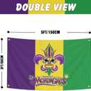 Mardi Gras Flag 3x5 Ft Spring Season Festival Banner Decorative Outdoor Garden Flag