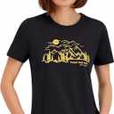 Spyder Womens Pursue Your Path Graphic Short Sleeve Tee T-Shirt, Black, 1X