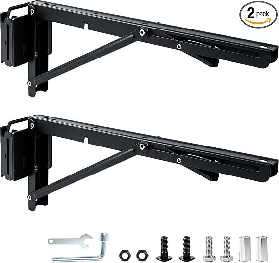 E Track Shelf Bracket, 14" Foldable 2 Pack Steel for Trailers/Vans
Double-Joint Design, Stable & Secure. Foldable, Saves Space. 100lbs Capacity. Steel, Rust-Proof.Easy Install on e-Track Rails
