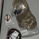 SEIKEA Cheer Ponytail Hair Piece, 14" Curly Cheerleader Hairpiece Ponytail Extension for Cheerleader Competition, Dance Ash Blonde with Blonde Highlights