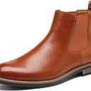 DECARSDZ Men's Chelsea Boots Casual Classic Comfy Slip-On Suede Chukka Mens Ankle Boot (9.5, Brown-1029)