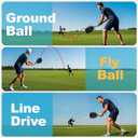 Fungo Racket Baseball for Fly Balls: XXSJ Softball Training Equipment for Coaches and Parents - Practice Hitting Grounders Line Drives Pop Flies, 21.65 inches, 18 ounces