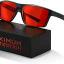 Titan Gaming Glasses, Blue Light Blocking, Night Driving Glasses for Men, Computer Protection, Gift for Gamers (Black)