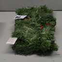 TURNMEON 6 Ft by 10 Inch Prelit Christmas Garland with Timer 30 Warm Lights 8 Pine Cone Snowy Bristle Pine 56 Berry Battery Operated Real Touch Cedar Garland Xmas Home Outdoor Indoor Fireplace Decor