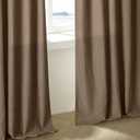 TWODRAPES Dutch Cocoa 90 Inch Linen Curtains Pinch Pleated Living Room Bedroom Dining Boho Brown Light Filtering Pinch Pleat Drapes Hooks Rings Back Tab Semi Sheer Dark Brown Window Curtains 2 Panels