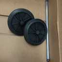 Angoily Garbage Can Wheels Replacement, Garbage Can Wheels Replacement Set, Hollow Shaft 2 Rubber Wheels Pulley Wheel, Garbage Bin Wheels Replacement