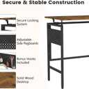 Hadulcet 31'' Small Foldable Computer Desk, Office Desk with 2 Pegboards