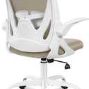 Primy Office Chair Ergonomic Desk Chair with Flip up Armrests Swivel Breathable Desk Mesh Computer Chair with Adjustable Lumbar Support and Height for Conference Room (Khaki)