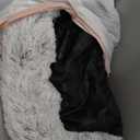 Calming Dog Bed Fluffy Plush Dog Mat for Furniture Protector with Removable Washable Cover for Large Medium Small Dogs and Cats (Small(35x31x5), Light Grey)