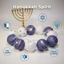 The Dreidel Company 10 Mini Round Lantern Hanukkah String Lights 9' Ft. Long, Pre-Assemble LED Battery Powered 3" Inch Orb (Single)