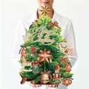 Christmas Tree Pop Up Card, 18 Inches Real Size Display 3D Merry Christmas Greeting Card, Forever Tree Holiday Dcor, Paper Flower Bouquet, Gift for Xmas Season, Includes Envelope & Message Note