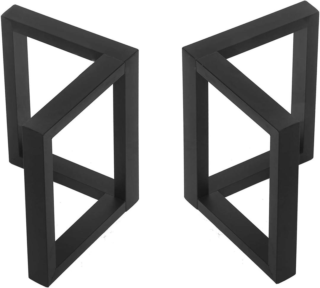MBQQ Furniture Legs H15.7 xW17.7(2pcs) Rustic Decory Right Angle Shape Table Legs,Heavy Duty Metal Desk Legs,Dining Table Legs,Industrial Modern,DIY Iron Legs