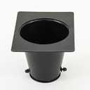 Rain Chain Gutter Adapter, Blue Powder Coated Gutter Adapter Rust Resistant Rain Chains for Outside (Black Adapter)