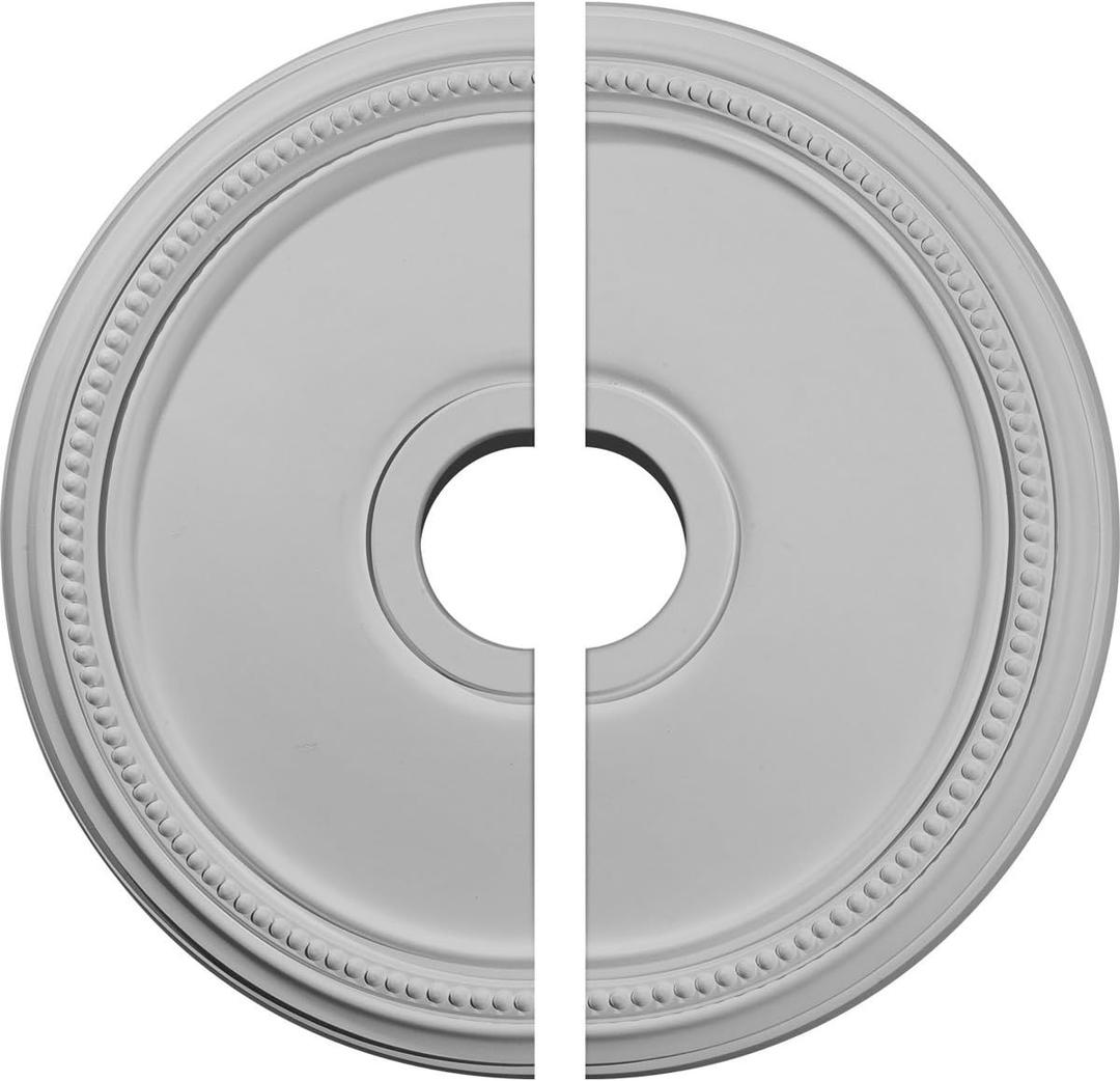 Ceiling Medallion, 12 inch Split Ceiling Medallion Ceiling Fan Light Covers, PU Ceiling Medallion for Ceiling Light Fixtures Ceiling Fans Chandeliers, White