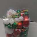Christmas Tree Ornaments, Green Red White Christmas Ball Ornaments Set of 60 Pack Shatterproof Plastic Xmas Decorations for Home Party Tree