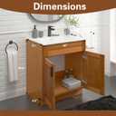 Bathroom Vanity Sink Base Ready-to-Assemble Bathroom Cabinet 30" Width (Vanity Base in Maple Shaker, 30 inch)