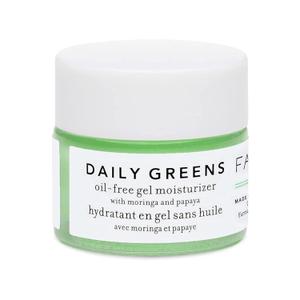 Farmacy Travel Face Moisturizer - Daily Greens Oil Free Facial Moisturizer with Polyglutamic + Hyaluronic Acid - Gel Facial Cream that Reduces Shine, Clears Pores + Balances Oil - Fragrance-Free (8ml) (0.27 Fl Oz (Pack of 1))