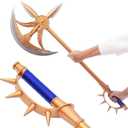 Divine Axe Anime Seven Deadly Sins， All Metal 1:1 Cosplay Anime Game Props, 47.2 (Gold)