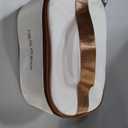 Dandat 4 Pcs Insulated Bento Box Portable Stainless Steel Food Container Round Stackable Leakproof Thermal Food Container for Adult Men Women with Insulated Bag, 74 oz(Beige)