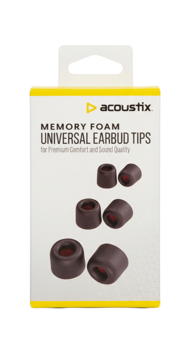 Acoustic Memory Foam Universal Earbud Tips