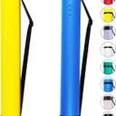 2-Pack Extendable Poster Tubes Expand from 24.5 to 40 with Shoulder Strap | Carry Documents, Blueprints, Drawings and Art | Blue and Yellow Portable Durable Round Storage Cases with Lids and Labels, large