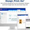 Avery ID Labels, Sure Feed Technology, Permanent Adhesive, 1.25" x 1.75", 480 Labels (6570)