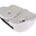 Seat Cushion Chair Memory Foam Support Breathable Detachable Ergonomic Pad, Light Grey