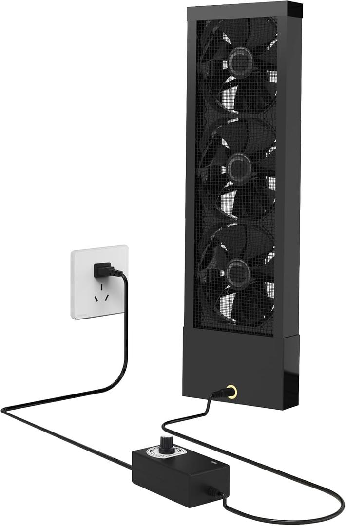 17.7-19.7 Inch Vertical Window Fan for Sliding Windows Exhaust Only, 17.7-19.7in / 45-50cm