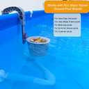 Above Ground Pool Skimmer with 10-Pack Skimmer Socks, Wall Mount Surface Skimmer for Inflatable & Metal Frame Pools, Auto Skims Leaves, Debris, Removable Basket, Works with 800+ GPH Pump