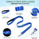 Lukovee No Pull Dog Harness and Leash Set, Soft Padded Small Dog Harness, Neck & Chest Adjustable Reflective Vest Puppy Harness with 4ft Lightweight Anti-Twist Dog Leash for Small Dogs (S, Blue)