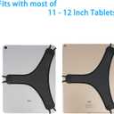 TFY Hand Strap Holder Finger Grip with Soft PU, Compatible with iPad Pro 12.9" and More (Black)