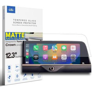 Tempered Glass Screen Protector for 2023/2024/2025/2026 Toyota Crown, 2025/2026 Toyota Crown Signia - XLE/Limited/Platinum 12.3" Touchscreen Anti Glare (Matte)