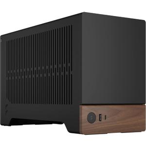 Fractal Design Terra Graphite - Wood Walnut Front Panel - Small Form Factor - Mini ITX Gaming case  PCIe 4.0 Riser Cable  USB Type-C - Anodized Aluminum Panels
