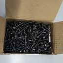 Wensilon (250Pcs) #81" Black Hex Washer Head Self Drilling Screws, 410 Stainless Steel Metal SheetScrewsTEK Screws, Sheet Metal Self Tapping Screws