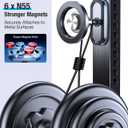 Coolpow Dual Magnetic Phone Holder for Gym Mag Safe Phone HolderStrong Magnet Gym Phone Holder Camera Mount for Gym Accessories for Women Attach to Metal Surface with iPhone 17 Pro Max 16 15 14 13