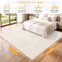HEBE 6'x9' Area Rugs for Living Room, Washable Non Slip Floral Bedroom Rug