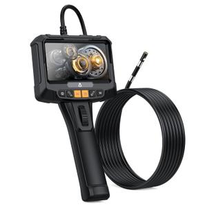 Acekool Articulating Borescope, 360 Dual Lens Endoscope Camera with Light,1280P Inspection Snake Camera for Pipe Automotive Engine 5.5ft Industrial Borescope