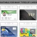 4 x Happy Trees Badge Holder Horizontal ID Card Protector, Name Tag Badge Holders with Resealable Zip, Clear PVC Plastic Sleeves, Pass Case Credential Pouch for Office, School (50 Pack)