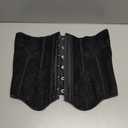 Underbust Corset top Waist Cincher Satin lace up Boned Gothic Plus Size Lingerie Black XL