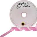 Humphrey's Craft 1 Inch Wide Pink Crushed Velvet Ribbons Spool - 25 Yards, Perfect for Sewing, Gift Wrapping, Jewelry Making, Wedding and All Crafting Projects.