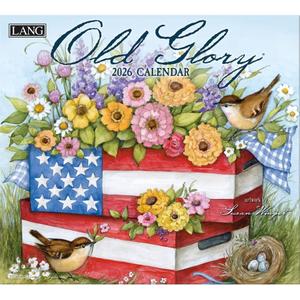 Lang Old Glory 2026 Wall Calendar  12-Month Calendar with Stapled Binding, Linen-Embossed Patriotic Artwork by Susan Winget, 13.4"  12"