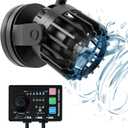 Aquarium Wave Maker with Controller, 1000GPH DC Circulation Pump for Magnetic Suction Base, Adjustable Power Heads for 30-60 Gal Freshwater and Saltwater Tanks (10W)