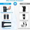 SuzziPad 360 Cold Pack for Calf, Shin, Arm & Elbow Ice Wrap with Dual-Cover Design, Adjustable Velcro Straps, Leakproof & Reusable Cold Compress for Post-Workout Recovery (2 Packs), Black