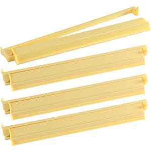 4Pcs Mahjong All-In-One Racks with Pushers, Acrylic American Majiang Tile Holder, Modern Mah Jong Game Rack with Built-In Pushers, Easy Portable American Mahjong Accessories and Gifts(Lemon Yellow)