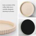 Yalikop Round Concrete Decorative Tray for Coffee Table Decoration 12" Modern Cream White Table Centerpieces Decorative Ottoman Tray for Serve Home Decoration Accent Bandejas Decorativas Gift