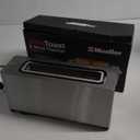 Mueller UltraToast Full Stainless Steel Toaster 2 Slice, Long Extra-Wide Slots with Removable Tray, Cancel/Defrost/Reheat Functions, 6 Browning Levels with LED Display, Housewarming Gifts New Home