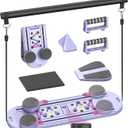 Pilates Board, Portable Pilates Reformer Equipment with Timer, 7-in-1 Foldable Pilates Machine for Home Workout, Multi-Purpose Pilates Equipment at Home, Office (Purple)