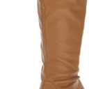 Franco Sarto Women's Lyla Pointed Toe Knee High Boots (8, Camel Brown Wide Calf Leather)