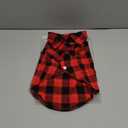 Paiaite Plaid Dog Shirt: Classic Checkered Style in Pure Cotton for Large, Medium, and Small Breeds, Comfort, Breathability, and Elegance. Perfect for Everyday Wear, and Photoshoots Red S (S-(5~7lb) | Chest(~15.5"))